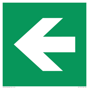 E913 Safe condition: Left arrow (90 deg supplimentary)